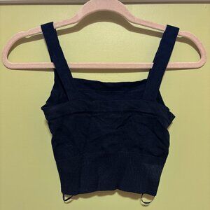 Garage Cropped Navy Tank